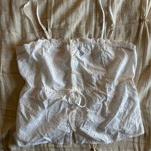 Banana Republic White Eyelet Camisole
